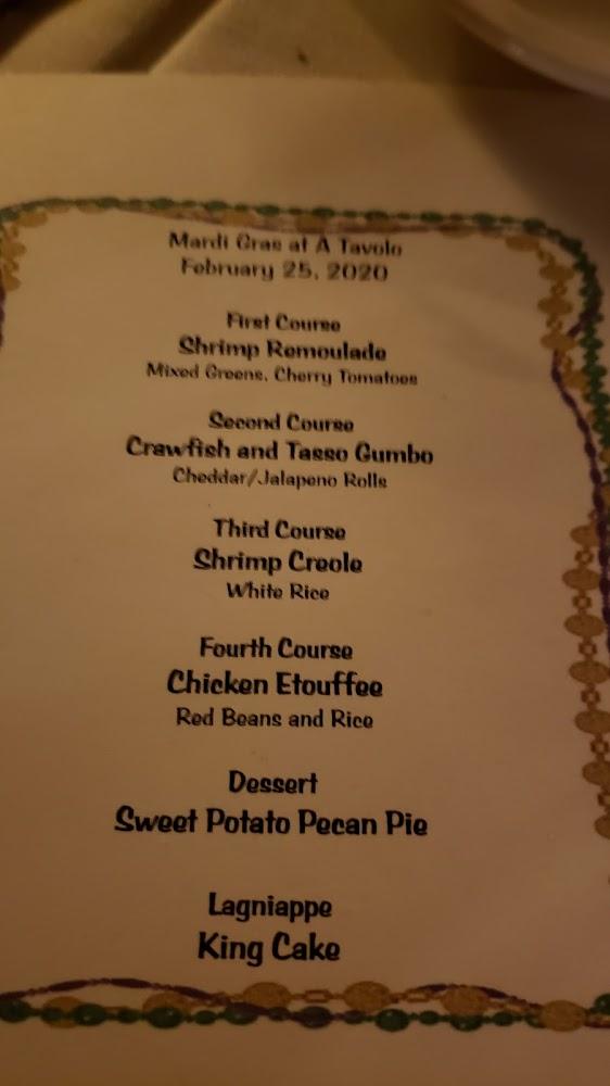 A Tavolo Italian Restaurant Menu image 2